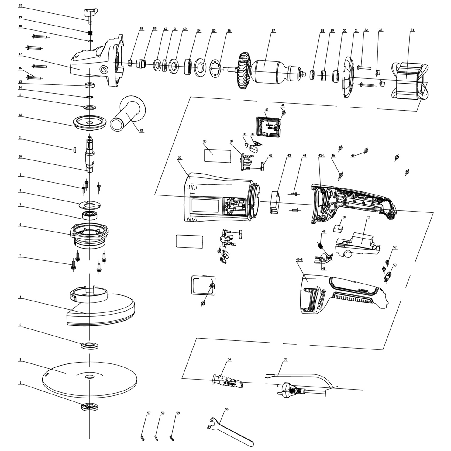 УШМ (Болгарка), 230 мм, компакт УШМ-230-2605 П