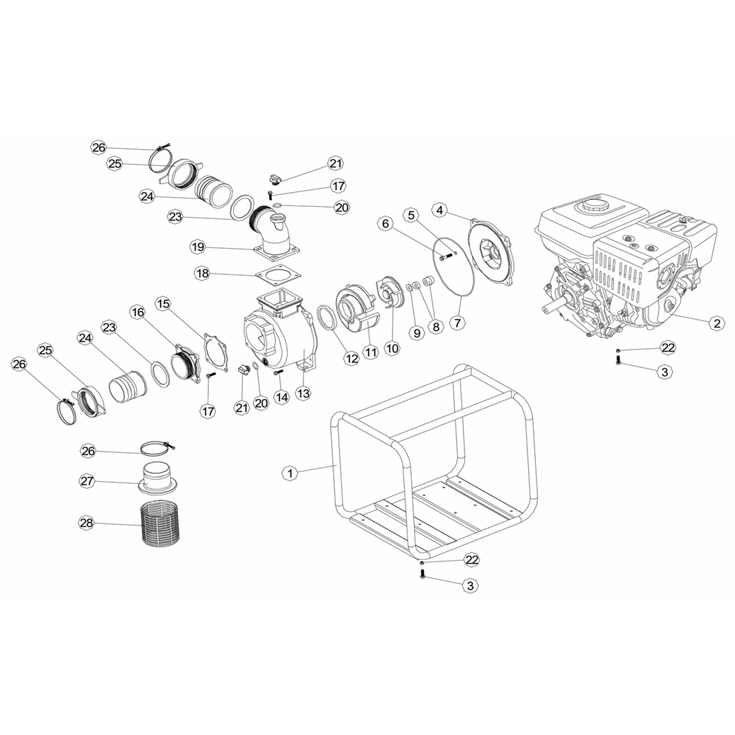 Мотопомпа бензиновая ЗБМП-1600