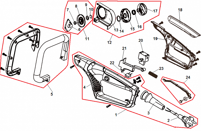 4 ВЫКЛЮЧАТЕЛЬ ЭЛЕКТРОПИЛА CHAMPION 420N-16