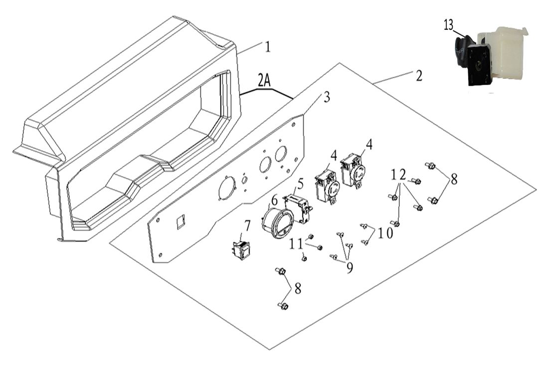 ЗАПЧАСТИ ДЛЯ ГЕНЕРАТОРА БЕНЗИНОВОГО ELITECH СГБ 6500Р (ПАНЕЛЬ УПРАВЛЕНИЯ)
