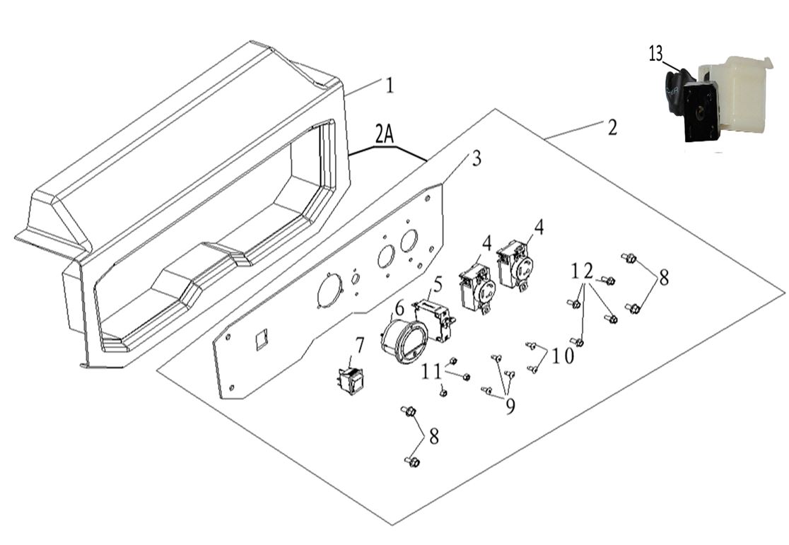 ЗАПЧАСТИ ДЛЯ ГЕНЕРАТОРА БЕНЗИНОВОГО ELITECH СГБ 8000Р (ПАНЕЛЬ УПРАВЛЕНИЯ)