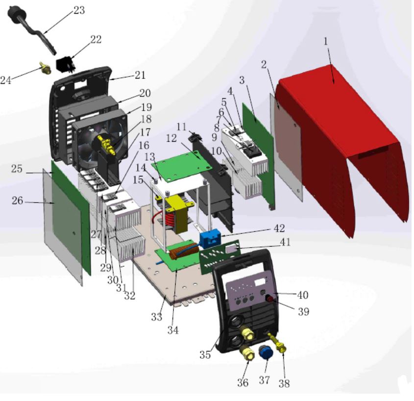 ЗАПЧАСТИ ДЛЯ ИНВЕРТОРА СВАРОЧНОГО ELITECH АИС 200АД AC/DC (2015 ГОД)